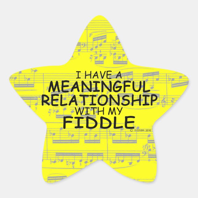 Étoile Relation significative Sticker Fiddle Star (Devant)