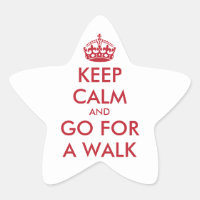 Restez calme et partez à la marche - Sticker