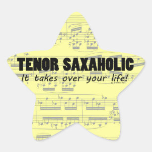 Étoile Saxaholic Tenor Sticker Life Star