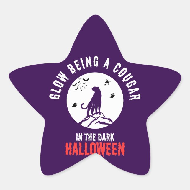 Étoile sticker animal cougar (Devant)