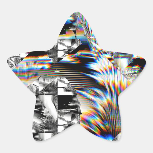 Étoile Sticker Arc-en-ciel classique (Devant)