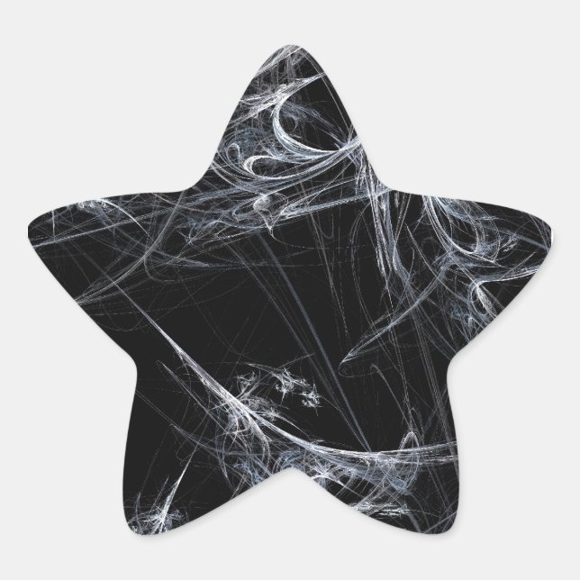 Étoile Sticker Arrière - plan Web Fractal Spider Star (Devant)