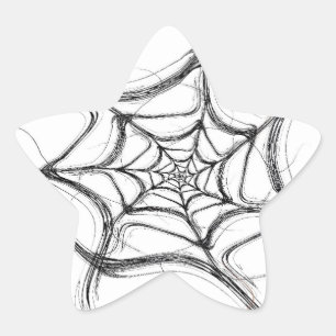 Étoile Sticker Arrière - plan Web Fractal Spider Star