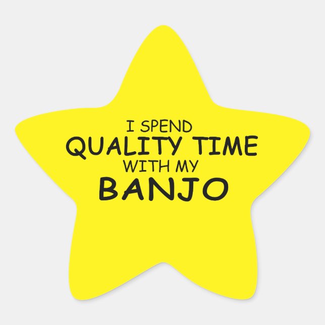 Étoile Sticker Banjo Star Time de qualité (Devant)