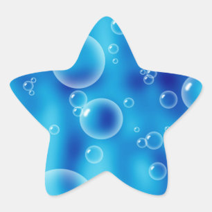 Étoile Sticker Bulles Bleues