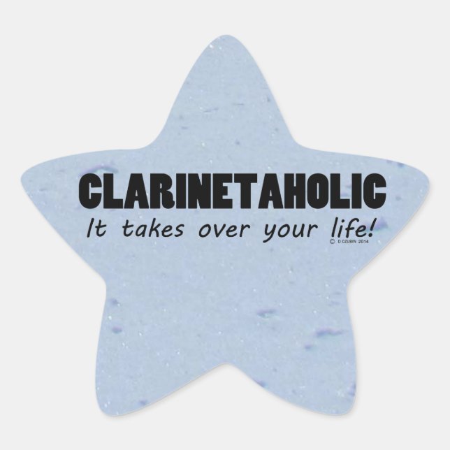 Étoile Sticker Clarinetaholic Life Star (Devant)