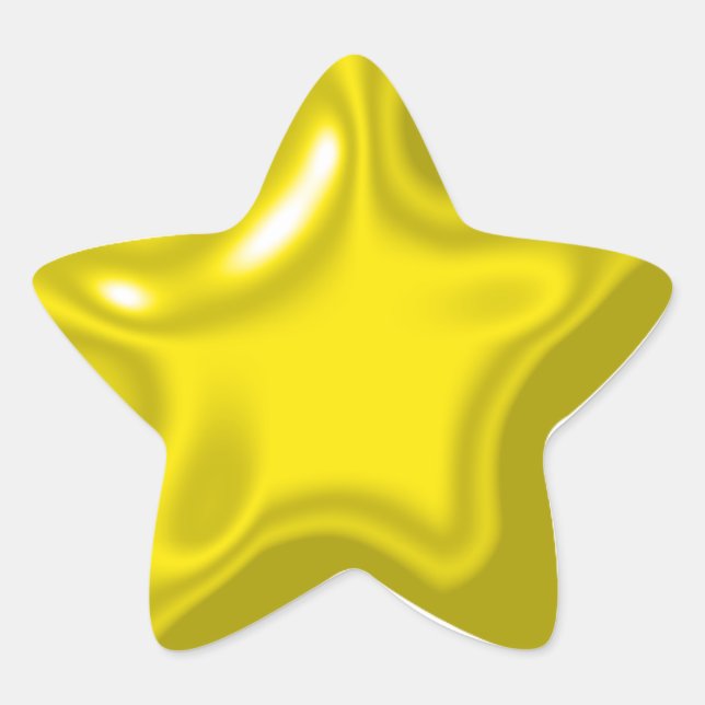 Étoile Sticker de style balloon jaune (Devant)