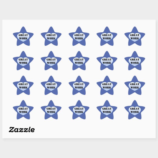 Étoile Sticker d'encouragement du travail excellent (Feuille)