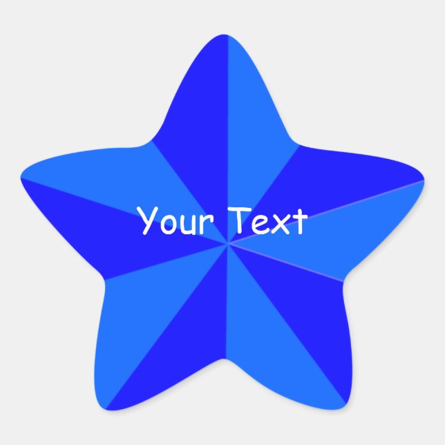 Étoile Sticker en forme d'étoile bleue (Devant)