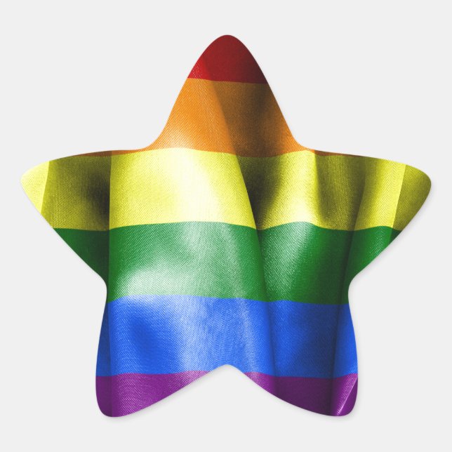 Étoile Sticker en forme d'étoile gay pride (Devant)