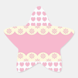 Étoile Sticker Eyelet Star Coeur Rose