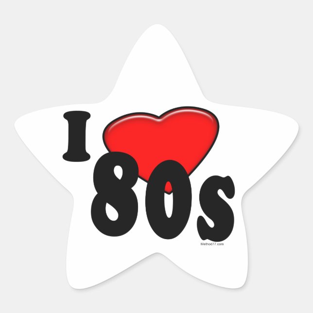 Étoile Sticker I Love 80s (Devant)