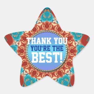 Étoile Sticker personnalisé Merci Sunshine Mandala