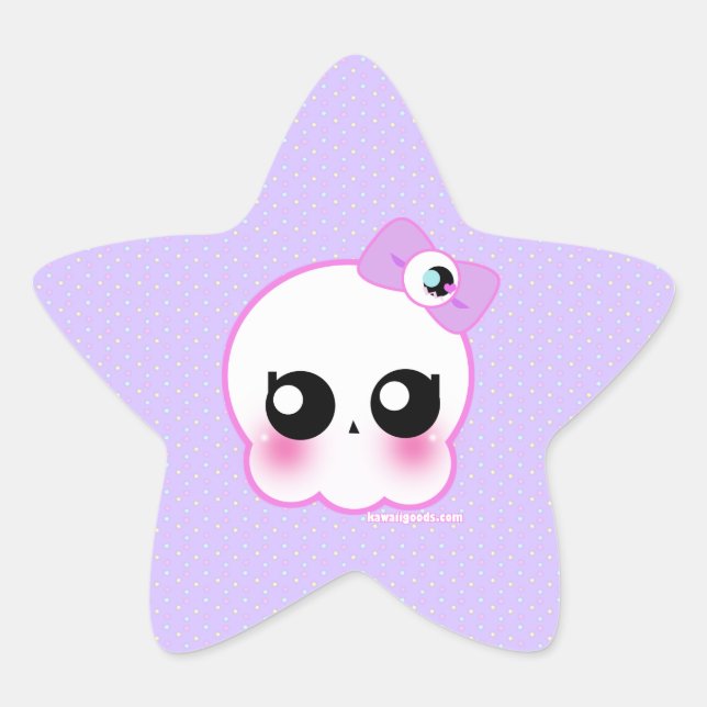 Étoile Sticker pour fille crâne (Devant)