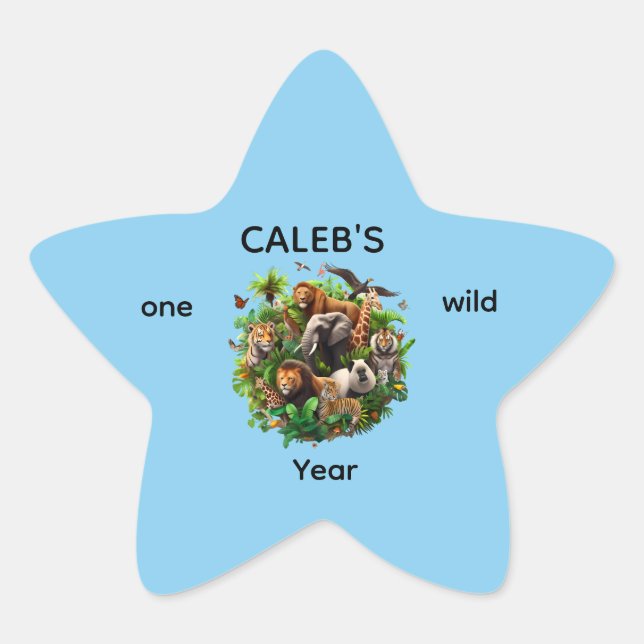 Étoile Sticker pour le 1er anniversaire de One Wild Year  (Devant)