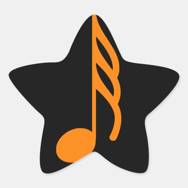 Étoile Sticker Star avec design musical (Devant)