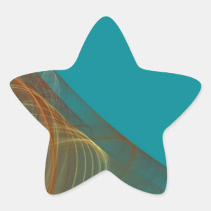 Étoile Sticker turquoise Arrière - plan fractal