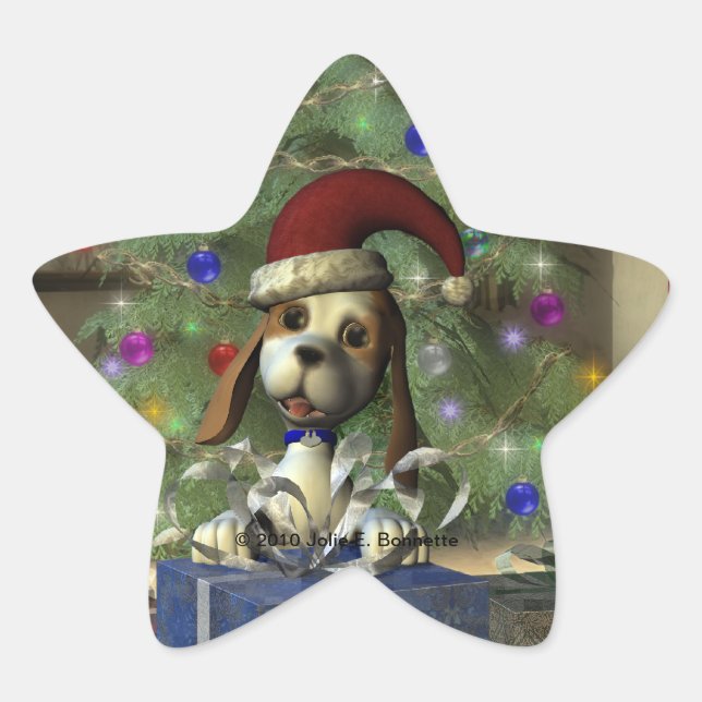 Étoile Sticker Yule Puppy Star (Devant)
