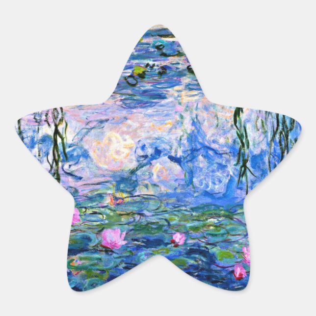 Étoile Water Lilies, 1919, par Claude Monet, Star Sticker (Devant)