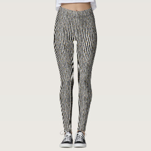Étoiles à rayures noires et blanches leggings