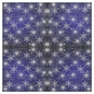 étoiles blanches sur tissu bleu, maison colorée