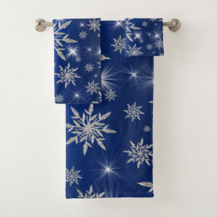 Étoiles bleues de Noël avec le cristal de glace