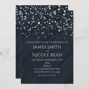 Étoiles Bleues et Étincelles Élégantes invitations