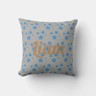 Etoiles bleues personnalisées jettent coussin