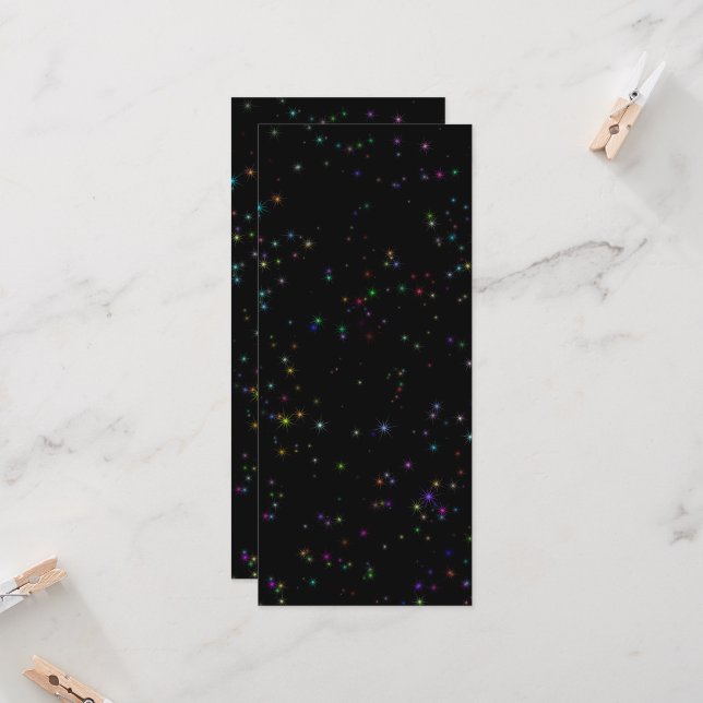 Étoiles brillantes colorées dans le ciel nocturne  (Devant/Arrière en situation)