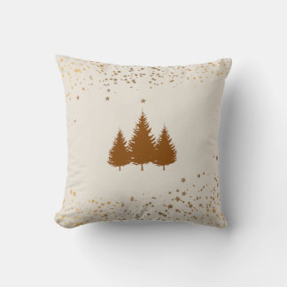 Etoiles Brown rustiques et arbres Coussin décorati
