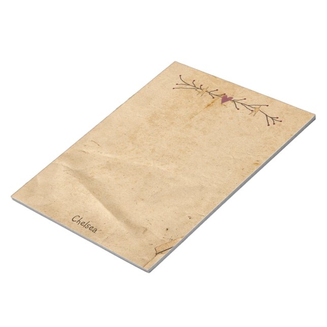 Étoiles cardiaques personnalisées Grand Bloc-notes (Incliné)