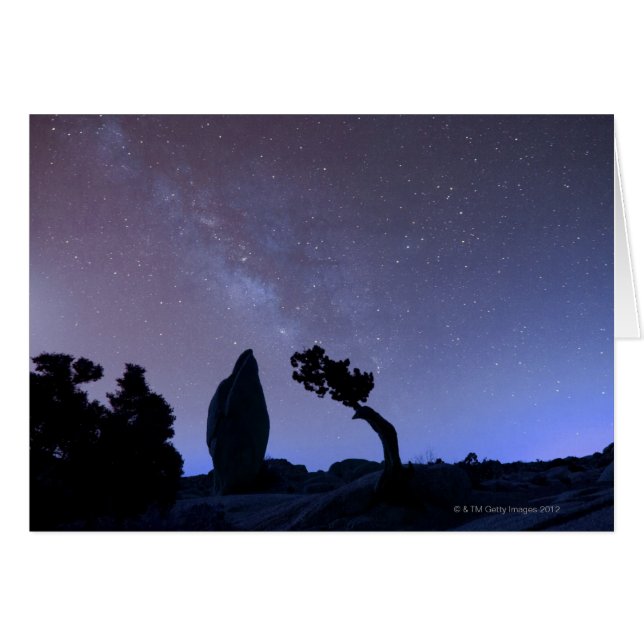 Etoiles dans le ciel sur le désert (Devant horizontal)