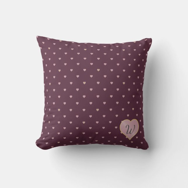 Étoiles dans les coeurs sur le Coussin de port (Recto)