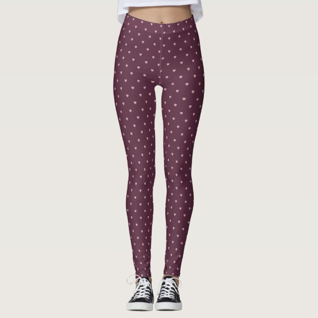 Étoiles dans les coeurs sur les Leggings de port (Devant)