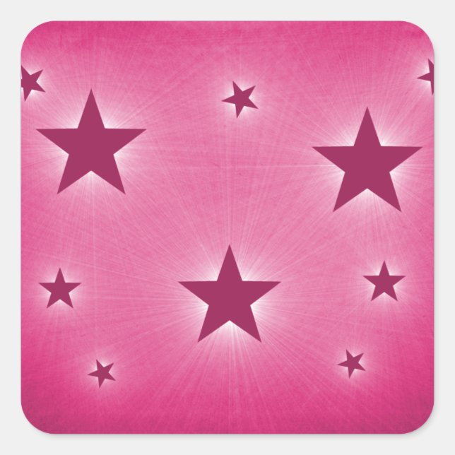 Étoiles dans les Stickers Ciel de Nuit, Magenta (Devant)