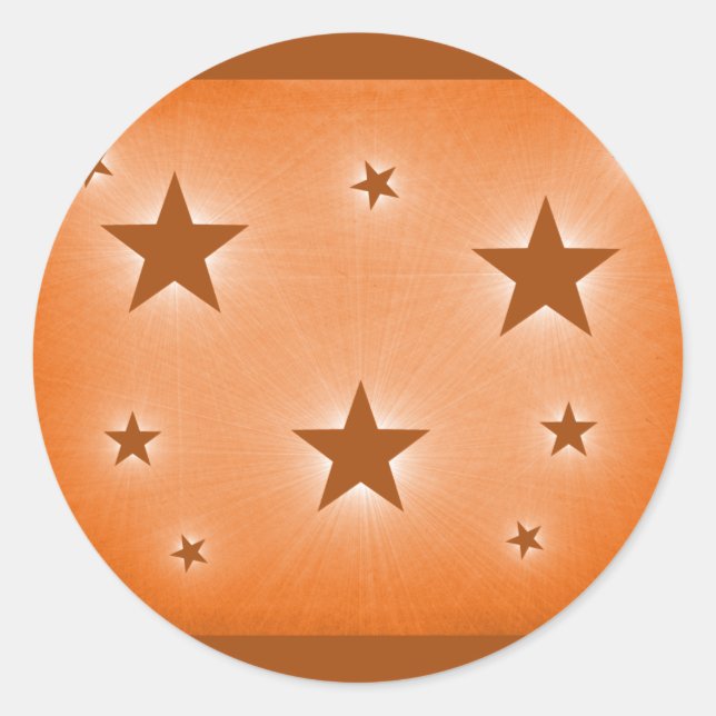 Étoiles dans les stickers Ciel de nuit, Orange (Devant)