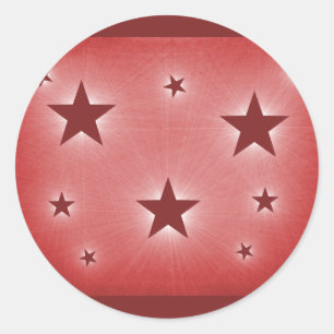 Étoiles dans les stickers ciel de nuit, rouge fonc
