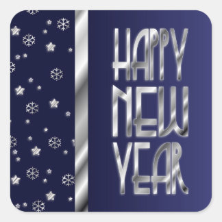 Étoiles d'argent et Snowflakes Stickers du Nouvel