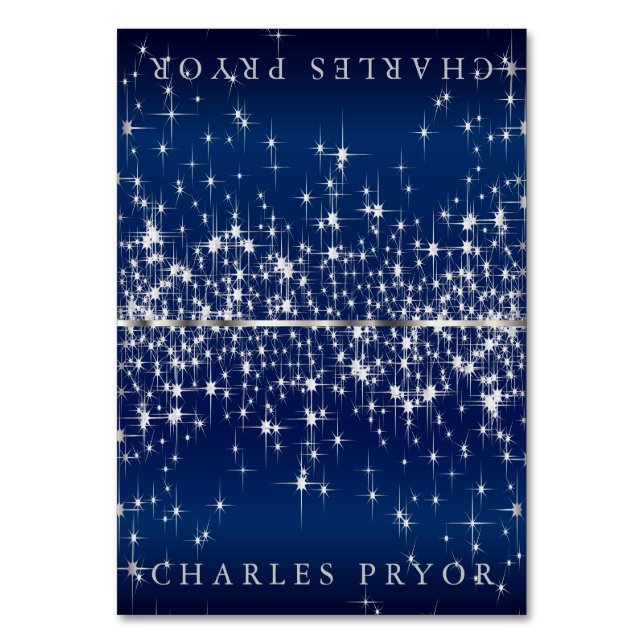 Étoiles d'argent étincelantes sur les cartes de no (Par défaut)