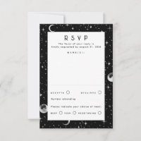 Étoiles de Foil argenté Mariage céleste RSVP