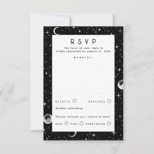 Étoiles de Foil argenté Mariage céleste RSVP