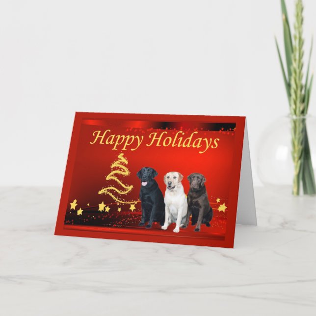 Étoiles de la carte de Noël Labrador Retriever9 (Devant)