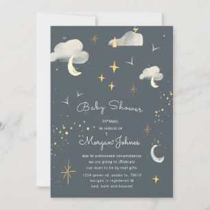 étoiles de lune souriantes Baby shower par courrie