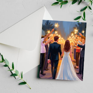 Étoiles de mariage Carte de célébration de maria