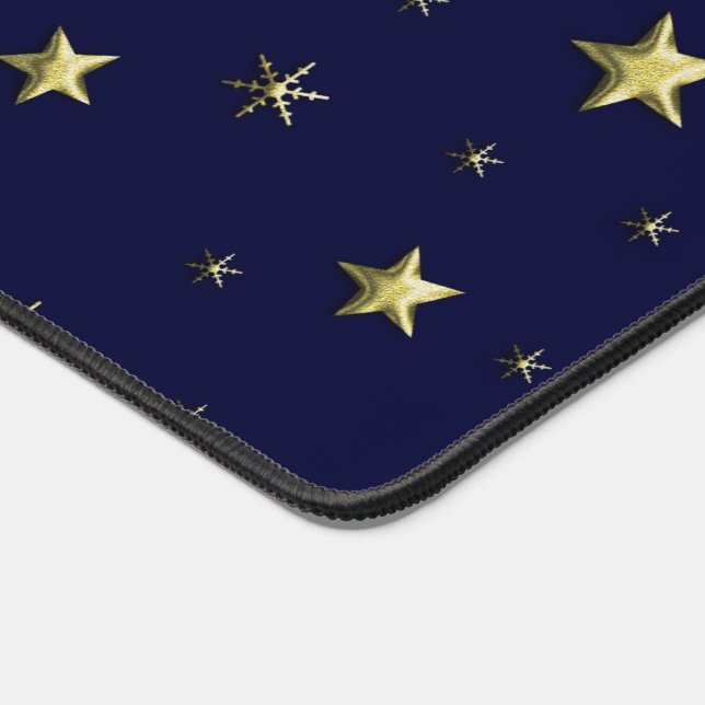 Etoiles de Noël dorées sur le ciel bleu (Coin)