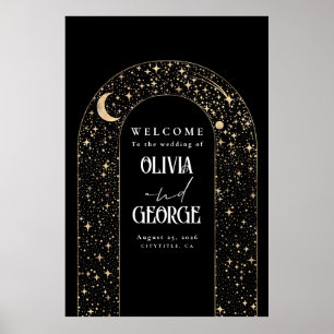 Étoiles de nuit céleste Affiche de bienvenue Maria
