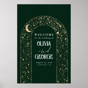 Étoiles de nuit céleste Affiche de bienvenue Maria