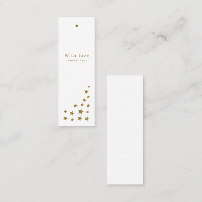 Étoiles de Parties scintillant d'or, étiquettes ca (Devant / Derrière)