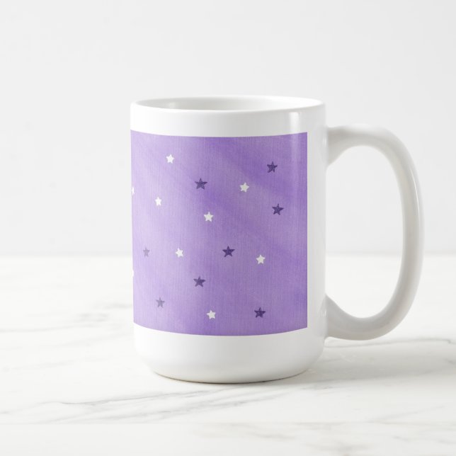 Étoiles de pourpre et de blanc sur des tasses de (Droite)