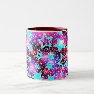 Étoiles deux toned café & tasse de thé.